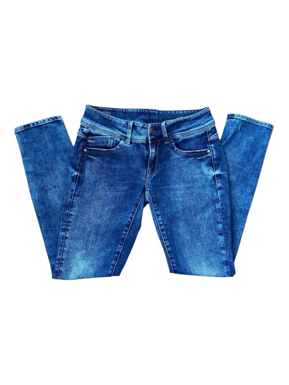 G-STAR Raw Lynn jeans mid rise skinny blue soft lightweight denim summer size 25
